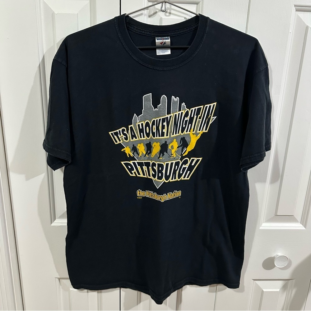 Y2K Jerzees Hockey Night in Pittsburgh Shirt